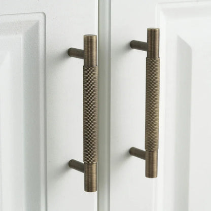 Luxury Solid Brass Gold T-Handle Cabinet Pull