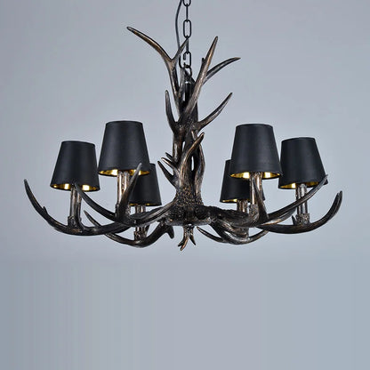 Vintage Rustic Antler Resin Chandelier