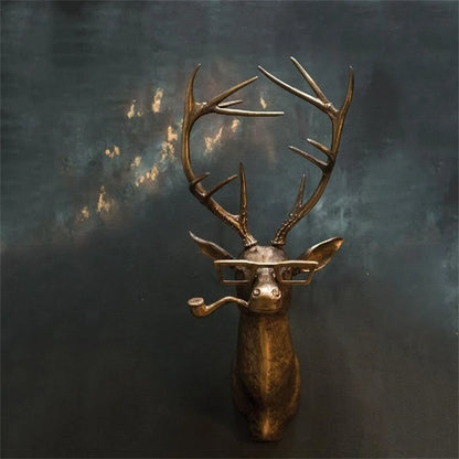 3D Abstract Antlers Rabbit Head Wall Decor Sculpture