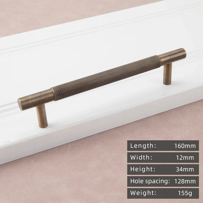 Luxury Solid Brass Gold T-Handle Cabinet Pull