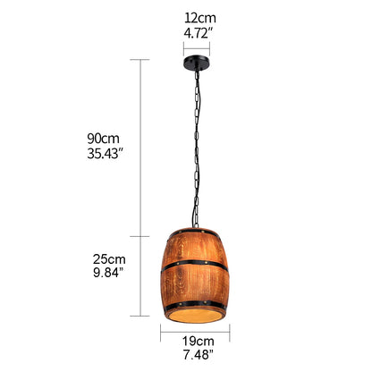 LED Wine Barrel Pendant Lamp