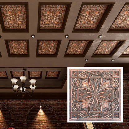 Rustic Copper False Tin Ceiling Panels