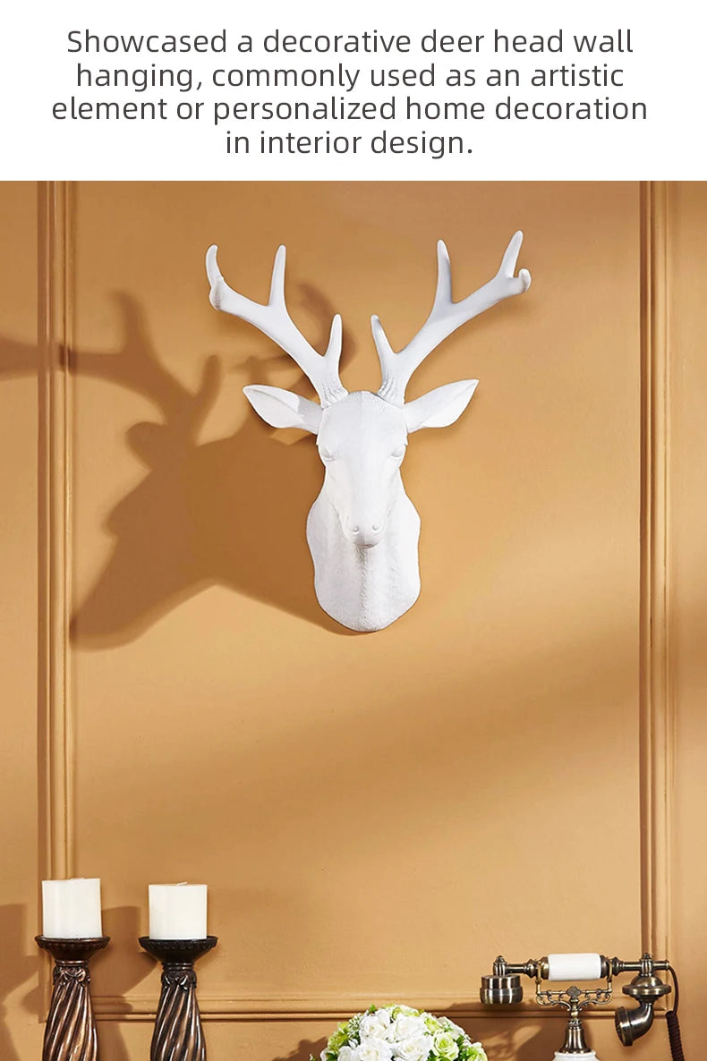 Faux Deer Head with Antlers