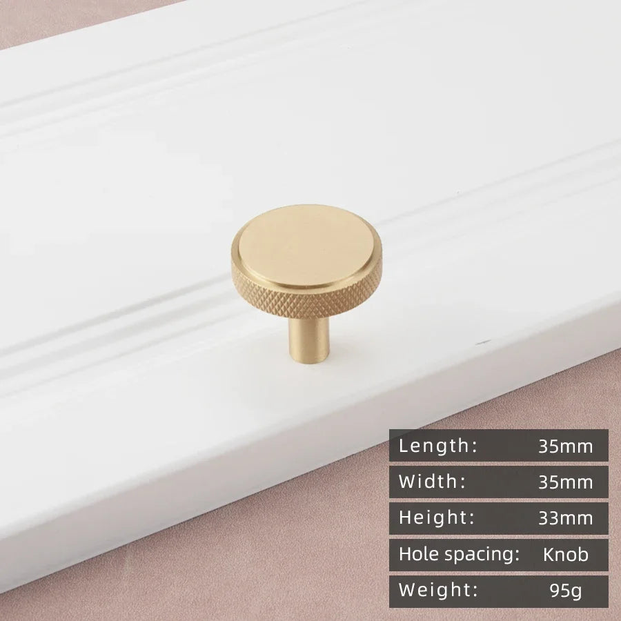 Luxury Solid Brass Gold T-Handle Cabinet Pull