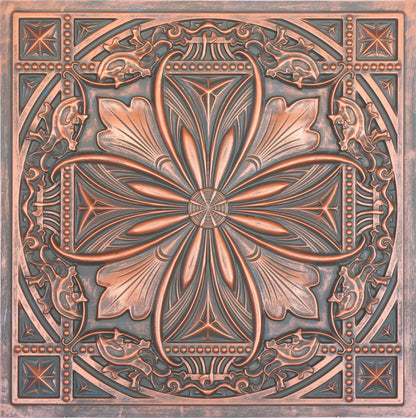 Rustic Copper False Tin Ceiling Panels