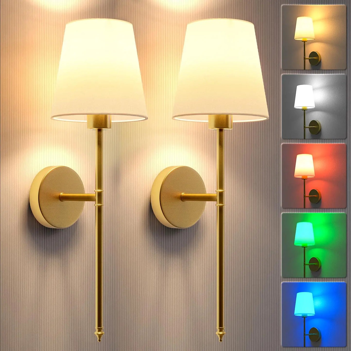 MoodLounge™ Gold Wireless Wall Sconces