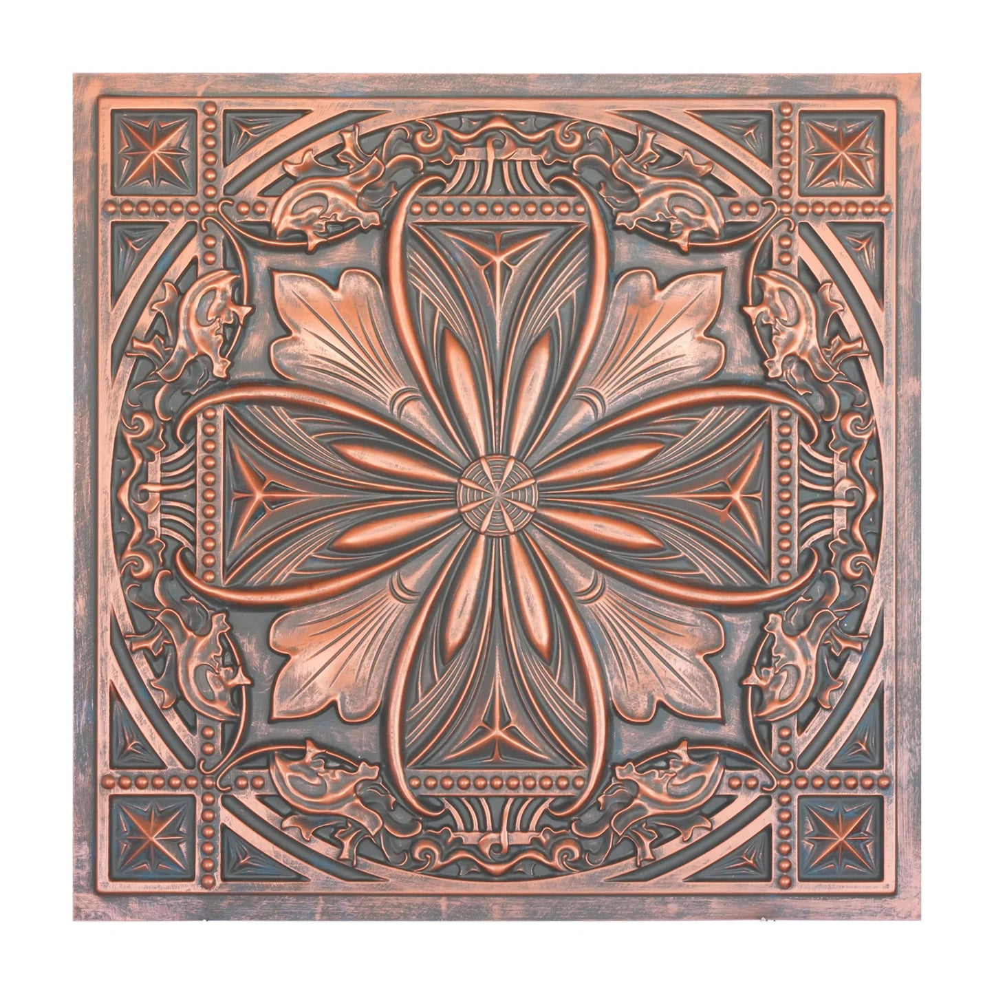 Rustic Copper False Tin Ceiling Panels