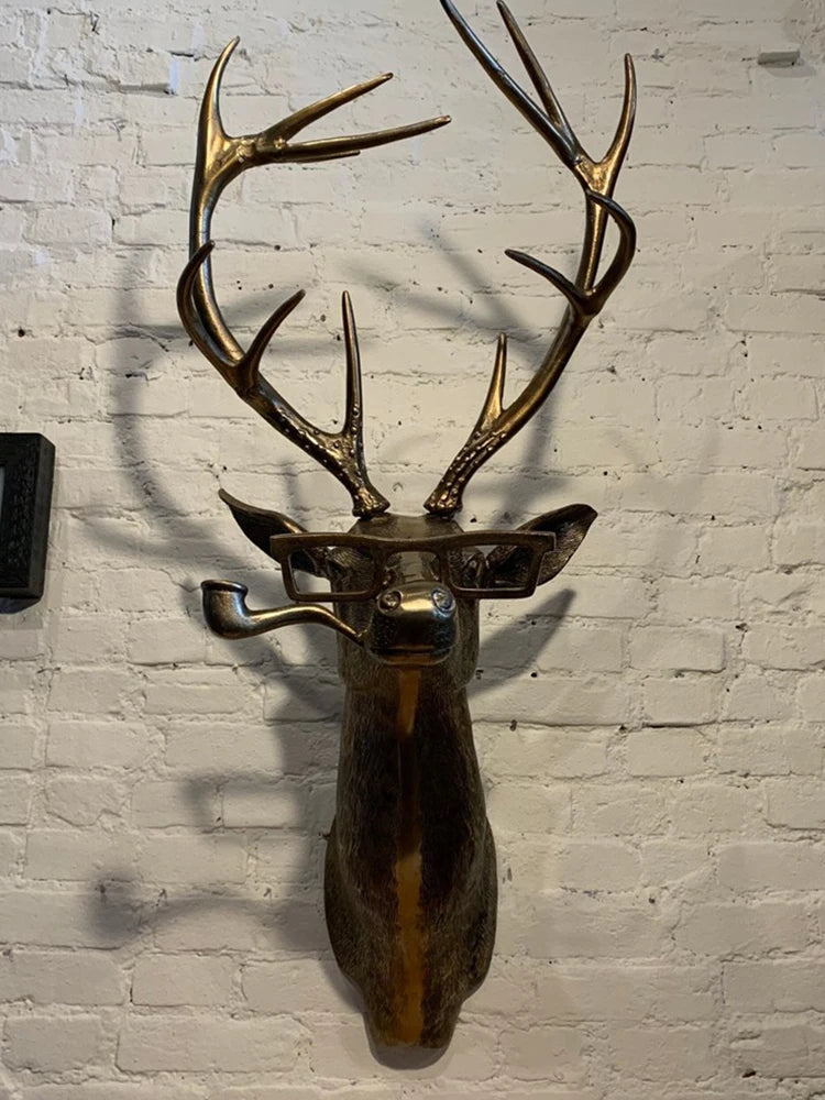 3D Abstract Antlers Rabbit Head Wall Decor Sculpture