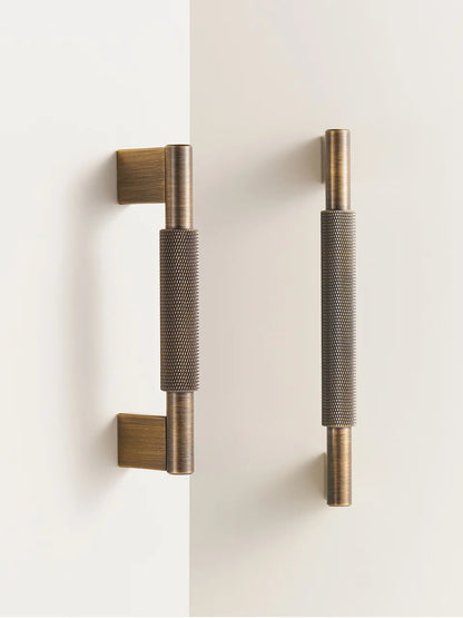 Nurlin Solid Brass Knurled Cabinet Pull Handle