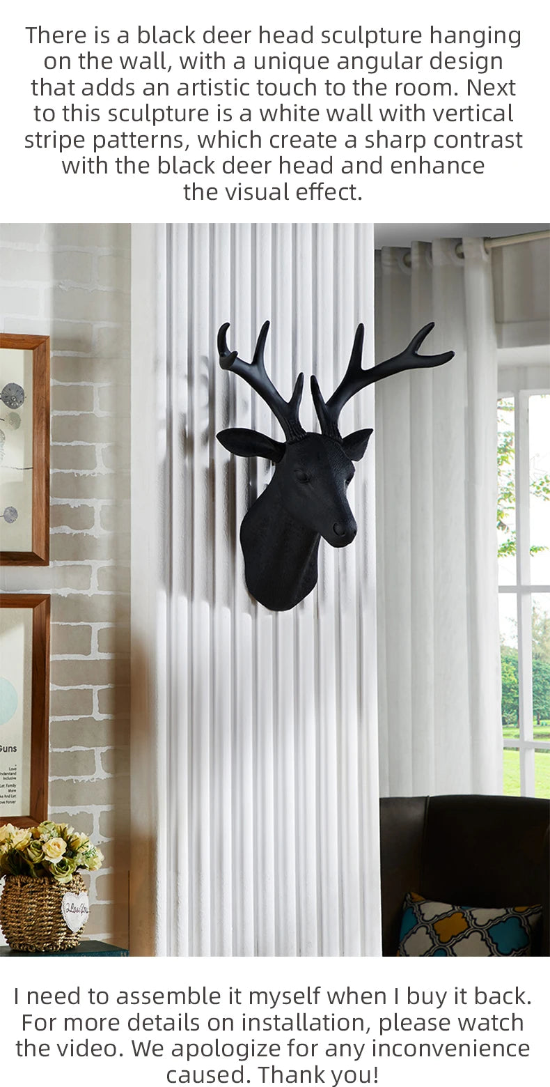 Faux Deer Head with Antlers