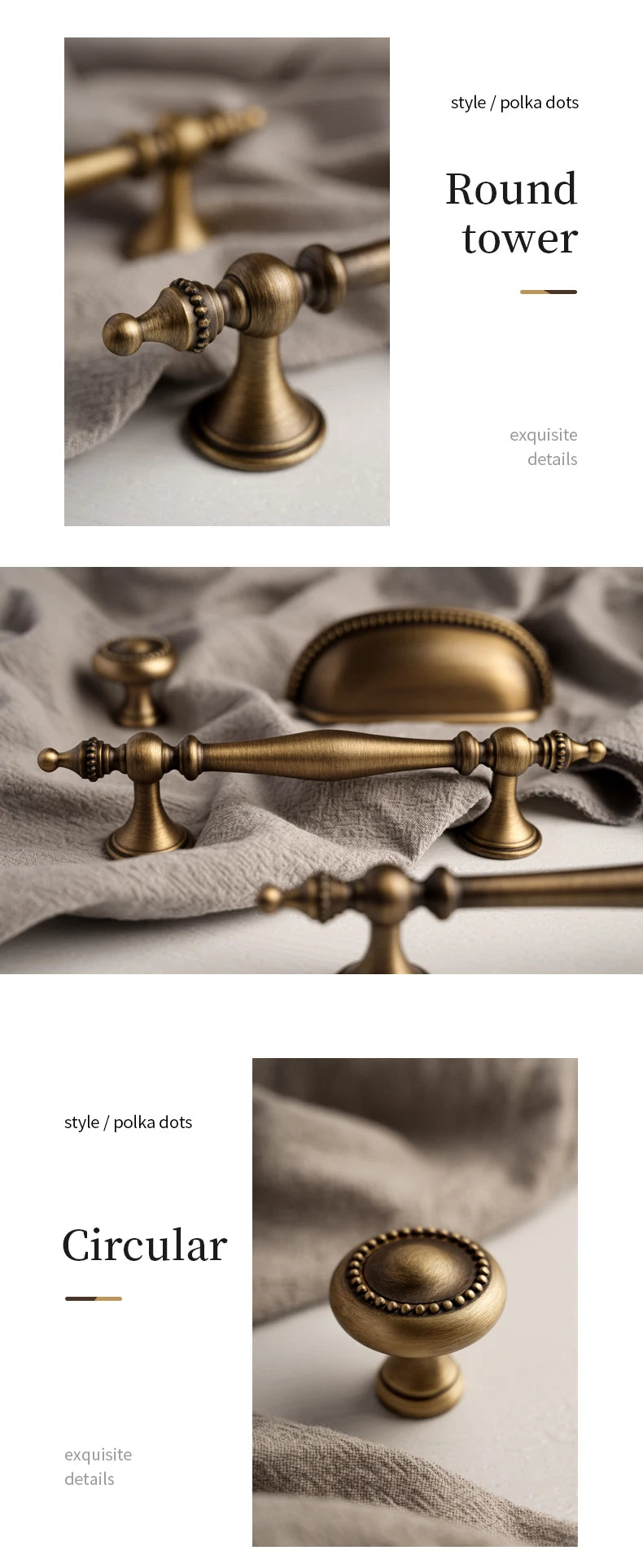 Bronze Antique Brass Cabinet Handles & Knobs